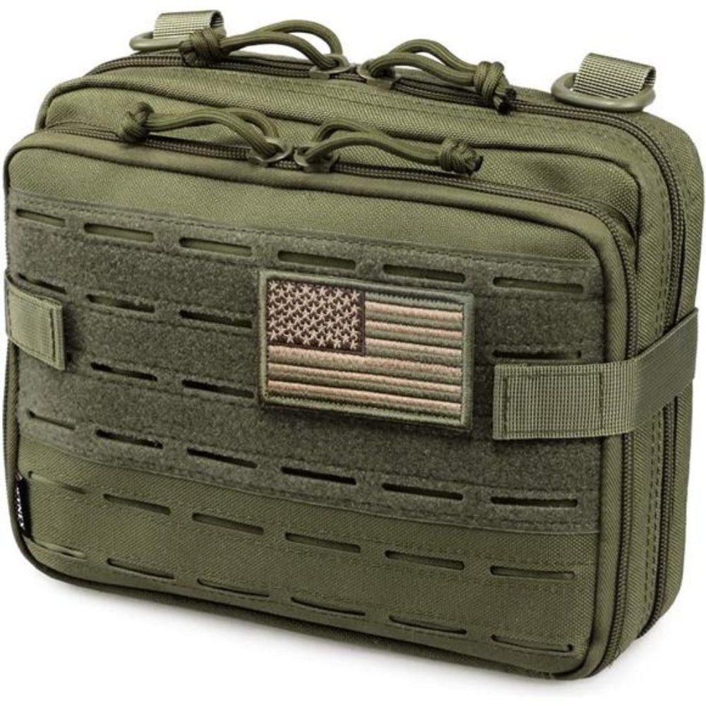 Molle Admin Pouch of Laser Cut, Military Medical EMT Organizer with Map Pocket